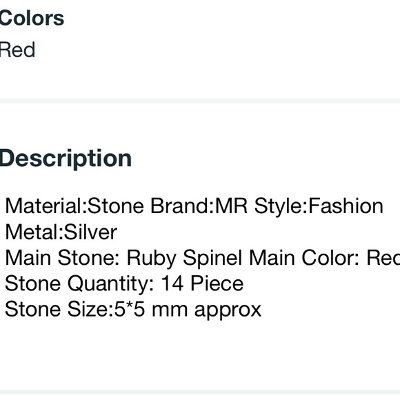 🌺New🌺Red Heart Shaped Ruby Spinel Gem Ring🌺 - Picture 4 of 4